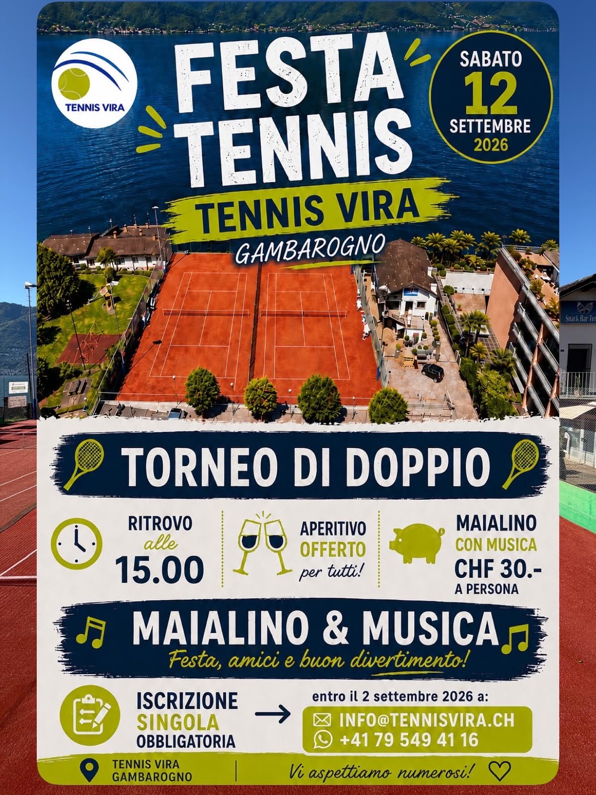 Torneo di doppio, maialino e musica / Doppelturnier, maialino & Musik